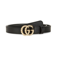 GUCCI 古驰 女士板扣皮革腰带 476342 APOWT 8681 黑色 85