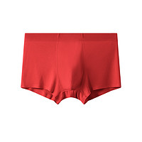 DAPU 大朴 男士一片式无痕平角内裤3条装 红色XXL