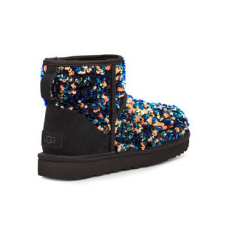 UGG 2020冬季女士新款经典迷你短靴舒适亮片星星雪地靴 1112515 BLK | 黑色 36