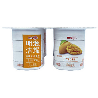 明治Meiji 清耀风味酸乳 热情芒果味100g*8