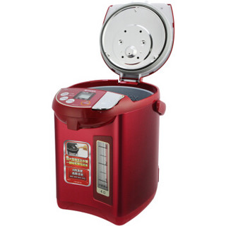 Tiger/虎牌电热水瓶电水壶智能速热开水日本原装进口保温瓶PDU-A40C 4L 深红色