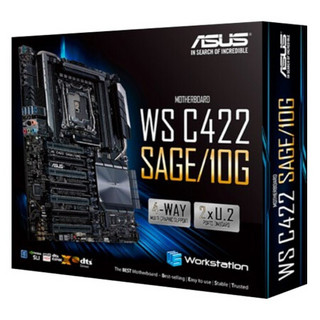 ASUS 华硕 WS-C422-SAGE/10G E-ATX主板（Intel LGA2066、C422）