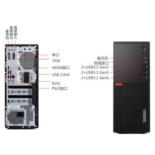 ThinkCentre E76P商用电脑I3-9100/8G/256GSSD+1T(加装)/WIN10/21.5英寸显示器/主机三年保K