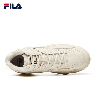 FILA 斐乐女鞋官方 暴扣女子篮球鞋 2020秋冬季新款高帮运动鞋球鞋女商场同款 米色-YS 38