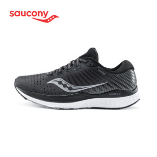 Saucony索康尼 2020年新品GUIDE 13向导13 男子慢跑训练鞋支撑跑步鞋S20548 黑白-40 41