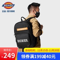 Dickies 2019新品潮牌双肩包男女大容量背包休闲运动潮流时尚学生书包D20-W2013 黑色