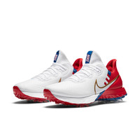 NIKE 耐克 AIR ZOOM INIFINITY TOUR NRG 中性高尔夫球鞋 CT0601-110 白色/金属金/大学红/队蓝 36