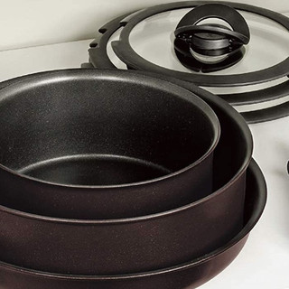 Tefal 特福 Ingenio系列 L65391 可拆卸手柄平底锅套装 8件套 核桃色