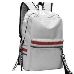 MINGTEK雙肩包潮流時尚休閑大容量旅行背包電腦包  淺灰色