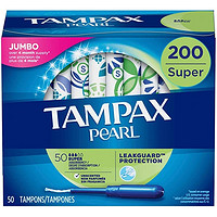 Tampax 丹碧丝 珍珠导管式卫生棉条 超大流量版 50支*4盒装
