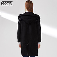 GOGIRL专柜时尚新款欧美风大衣女韩版休闲宽松中长款外套GU4H06