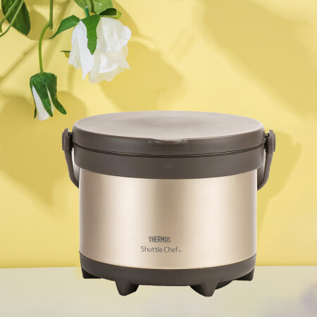 THERMOS 膳魔师 高真空304不锈钢3L多功能保温焖烧锅便携户外保温提锅炖汤锅 TCRA-3000 GL