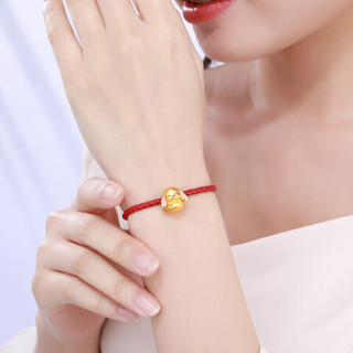 潮宏基 CHJ JEWELLERY 兔宝宝 足金黄金转运珠手链女款定价 SHG30000377