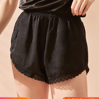 歌瑞尔新款性感甜美蕾丝花边舒适防走光女士内搭安全短裤20001BK