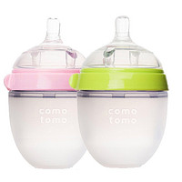 comotomo 可么多么 婴儿全硅胶奶瓶 粉色150ml+绿色150ml