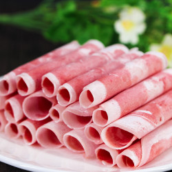 500g盒国产内蒙精品涮羊肉肥羊卷冷冻火锅食材羊肉卷片新鲜雪花肥羊卷