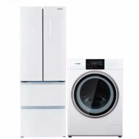 Panasonic 松下 冰箱洗衣机套装 NR-D350TP-W变频四门冰箱 350L 白色+XQG100-NGA5E滚筒洗衣机 10kg 白色