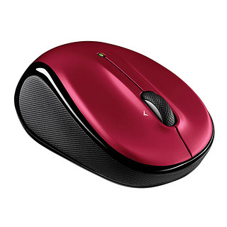 Logitech 罗技 M325 2.4G 优联 无线鼠标+长款鼠标垫 1000DPI 红色