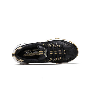 SKECHERS 斯凯奇 D'Lites 女士休闲运动鞋 9999224/BKTP 黑色/灰褐色 36