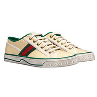 GUCCI 古驰 Tennis 1977系列 男士低帮帆布鞋 606111 GZO30