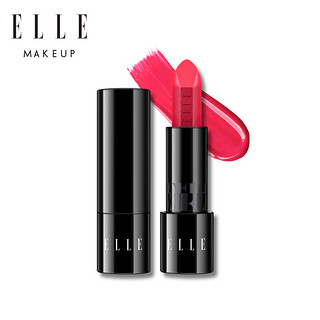 ELLE化妆品凝润醉色唇膏补水滋润显色口红2.8克保湿不易脱MAKEUP（201   正红）