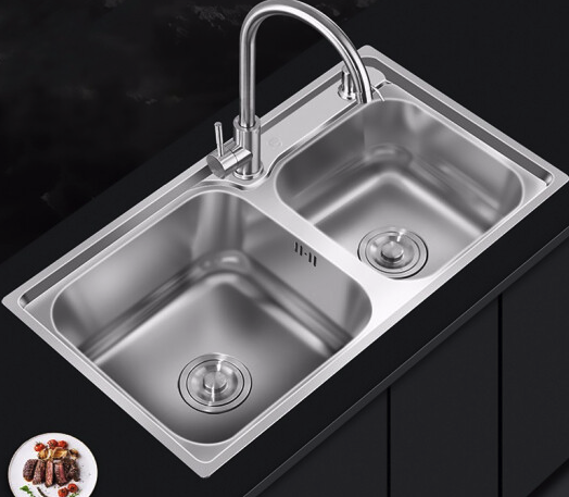 superte 舒美特 304不锈钢厨房水槽双槽 77*45cm