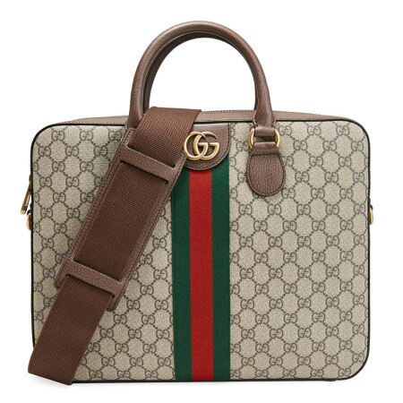 GUCCI 古驰 男士公文包 574793 K5IZT 8340 米色/乌木色