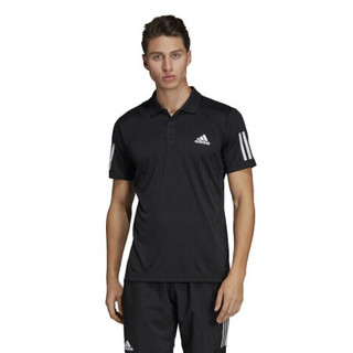 adidas 阿迪达斯 Climacool清风系列 CLUB 3STR POLO 男子POLO衫 DU0848 黑色 S