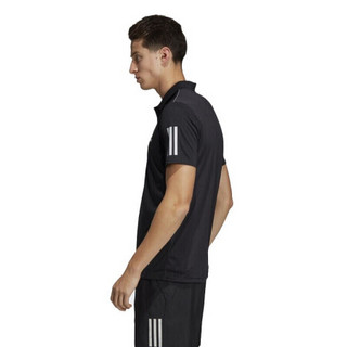 adidas 阿迪达斯 Climacool清风系列 CLUB 3STR POLO 男子POLO衫 DU0848 黑色 S