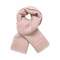 芬迪 FENDI 女士双FF图案粉红色羊毛围巾 FXT319 AEP1 F0QD1