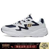 斯凯奇 SKECHERS 经典休闲鞋 男子运动鞋 时尚老爹鞋 熊猫鞋 999090/WBLY 白色/海军蓝/橘色 43码 US10码