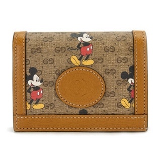 GUCCI 古驰 X Disney米奇 女士帆布卡包 602534 HWUBM 8559 米色/乌木色/棕色