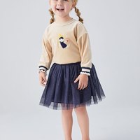 安奈儿童装女小童全腰短裙2020新款3洋气网纱裙4岁闪亮宝宝蓬蓬裙