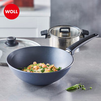 德国WOLL心选礼盒 蓝宝石系列炒锅30cm/不锈钢汤锅组合 烹饪少油烟 锅具套装