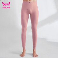 猫人秋裤男士纯棉毛裤薄款线裤春秋冬季衬裤打底裤紧身修身保暖裤 咖啡红(包筋款) 175(XL)