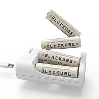 BLACKUBE 4节充电5号锂电池套装 2000mAh