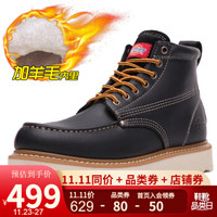 Dickies男鞋马丁靴加绒保暖男靴雪地靴固特异高帮情侣棉靴 194M50LXS34 黑色加绒男款运动码 41