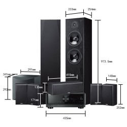 Yamaha 雅马哈 RX-V6A+SW050+F51+P51家庭影院套装