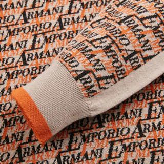 EMPORIO ARMANI阿玛尼EA奢侈品20秋冬男士针织上衣 6H1MT2-1MD9Z GREBLKORG-0140灰色黑色橙色 XS