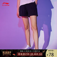 李宁运动短裤2020迪士尼米奇联名款女子宽松运动短裤AKSQ078