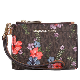 迈克·科尔斯（MICHAEL KORS） MK女包 专柜款JET SET系列PVC配皮棕色拼色手拿包 32S0GJ6P1B BROWN MULTI