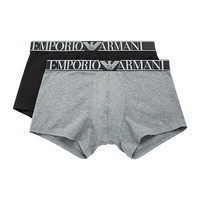 EMPORIO ARMANI UNDERWEAR阿玛尼20秋冬男士内裤(两条装) EA111769-0A720 BLAGREY-08649黑色灰色 S