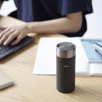 HARIO 不锈钢咖啡保温杯家用迷你便携保温杯金属咖啡杯SSB 350ml黑色