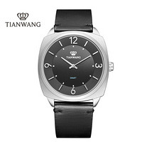 天王表(TIANWANG)手表 潮酷智能表来电提醒蓝牙连接自动校准手表银黑SWA31206