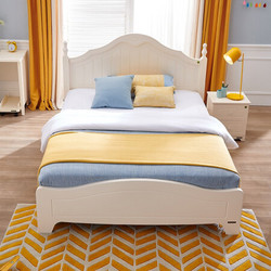 QuanU 全友 家居 韩式田园青少年卧室两件套床床头柜组合121106 1.5米单床