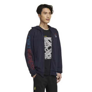 阿迪达斯 ADIDAS NEO 男子 运动休闲系列 M FAV SS ZIP HD 运动 夹克/风衣 GM2330 传奇墨水蓝/传奇墨水蓝 M码