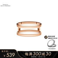 丹尼尔惠灵顿(DanielWellington)dw戒指饰品简约玫瑰金男女对戒双环情侣指环尺寸:12(中国码)DW00400115
