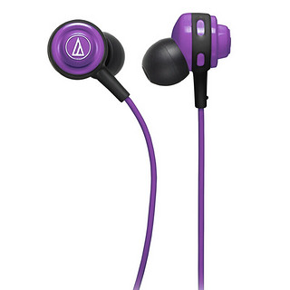 audio-technica 铁三角 ATH-COR150 入耳式挂耳式有线耳机 紫色 3.5mm