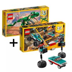 LEGO 乐高 创意百变系列 31058 凶猛霸王龙+31101 怪兽卡车