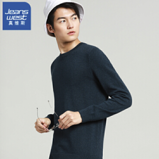 真维斯 DDJE04191001 男全棉圆领修毛衣